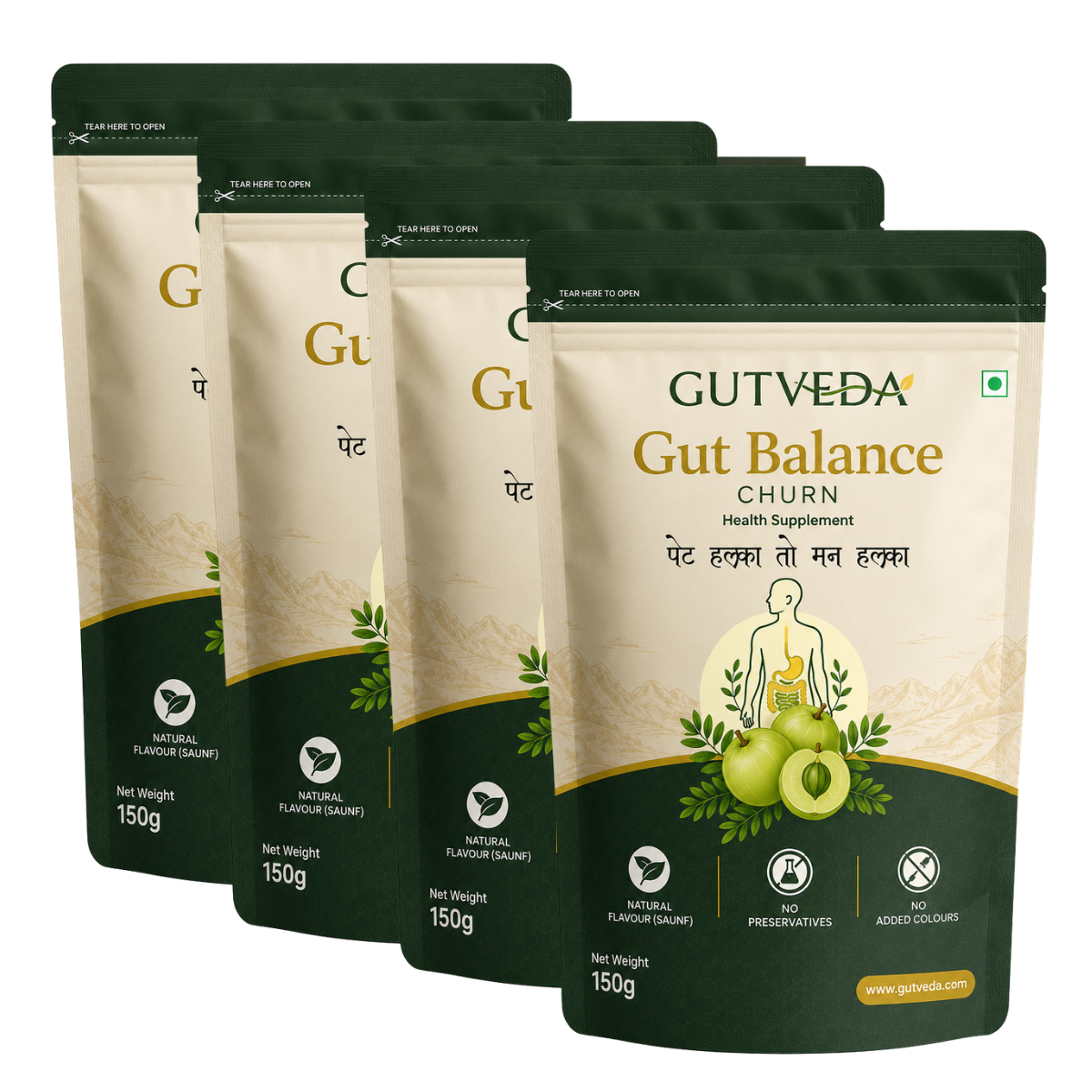 Gutveda Churn - A Trusted Formula for Gas, Heartburn, Digestion & Regular Bowel Cleansing