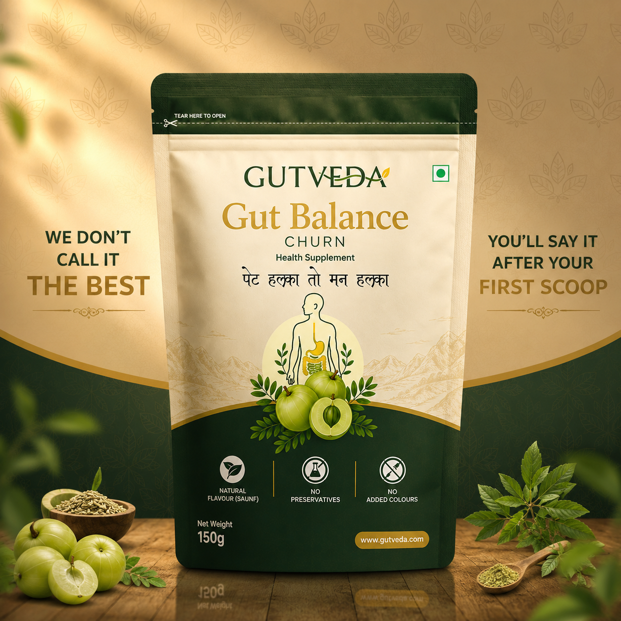 Gutveda Churn - A Trusted Formula for Gas, Heartburn, Digestion & Regular Bowel Cleansing